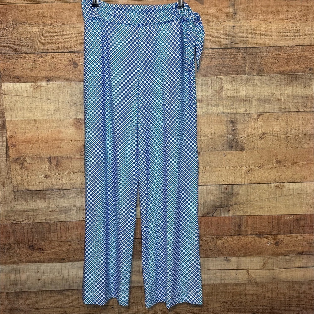 Helen Jon Relaxed Side-Tie Pant Upf 50+ Ombre Geo Print size Medium Beach Resort - Picture 2 of 12